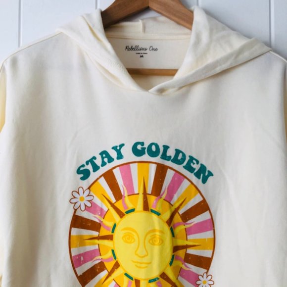 Rebellious One Stay Golden Graphic Hoodie - Picture 6 of 10